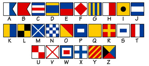 2" Mylar International Code Flag - Click Image to Close
