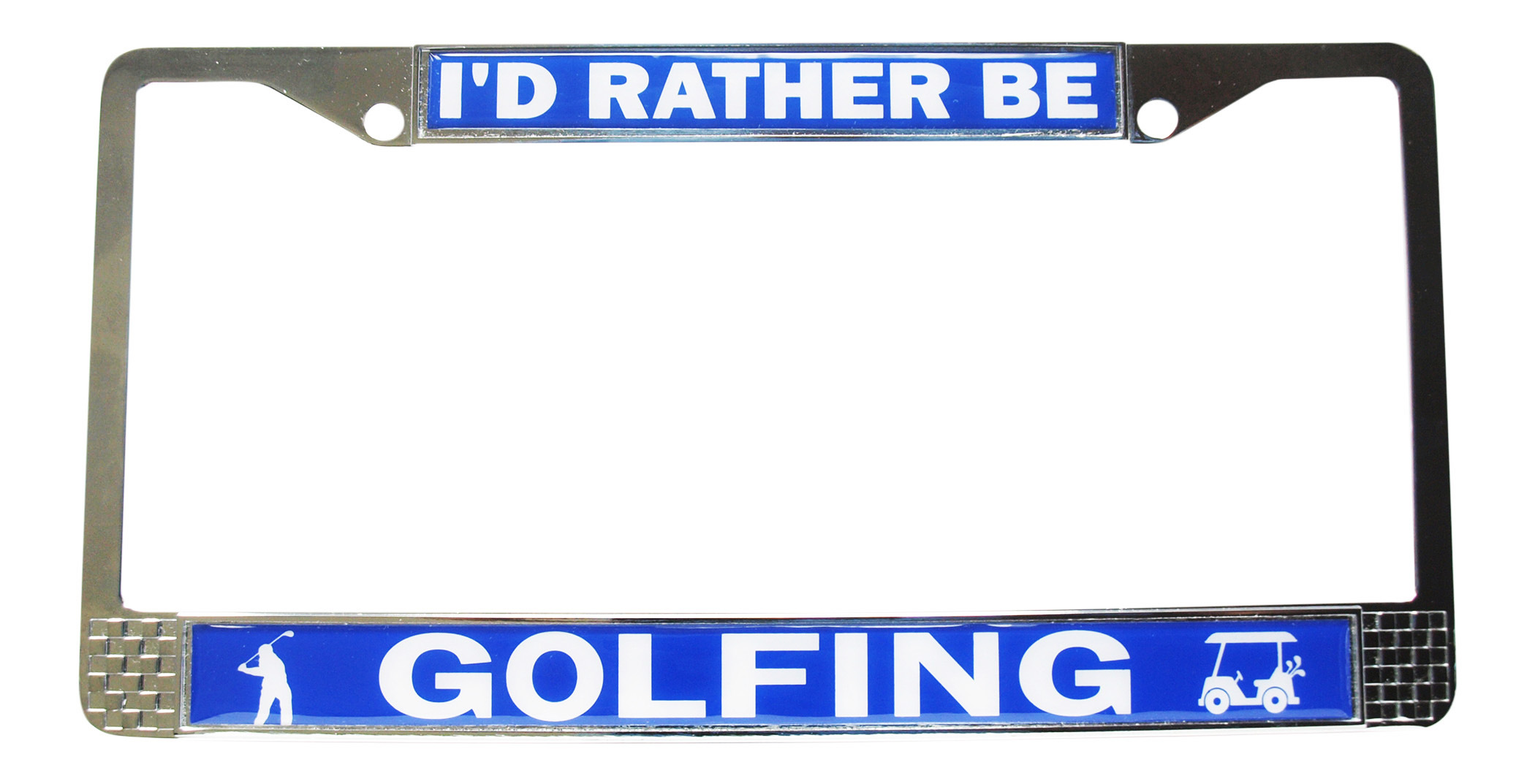 I'd Rather Be Golfing License Plate Frame