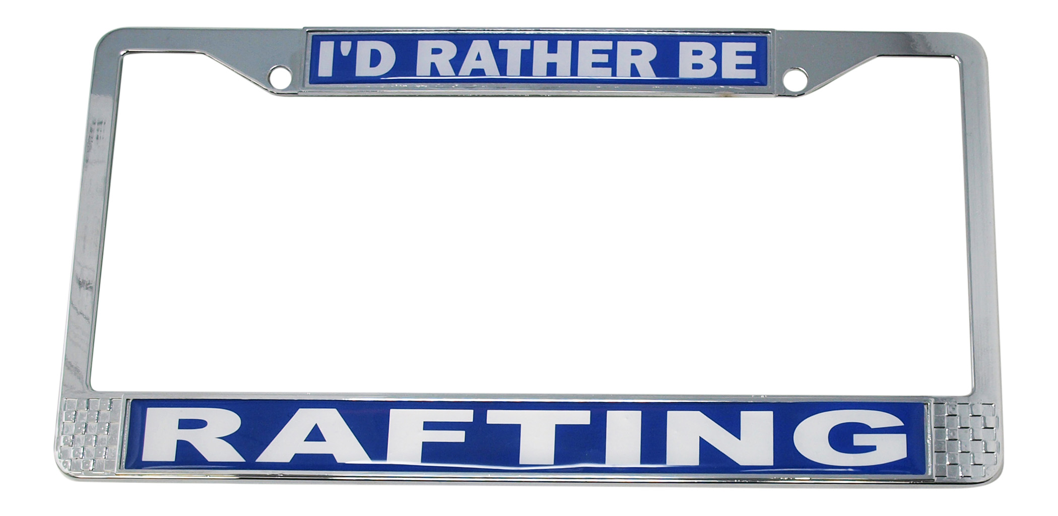 I'd Rather Be Rafting License Plate Frame